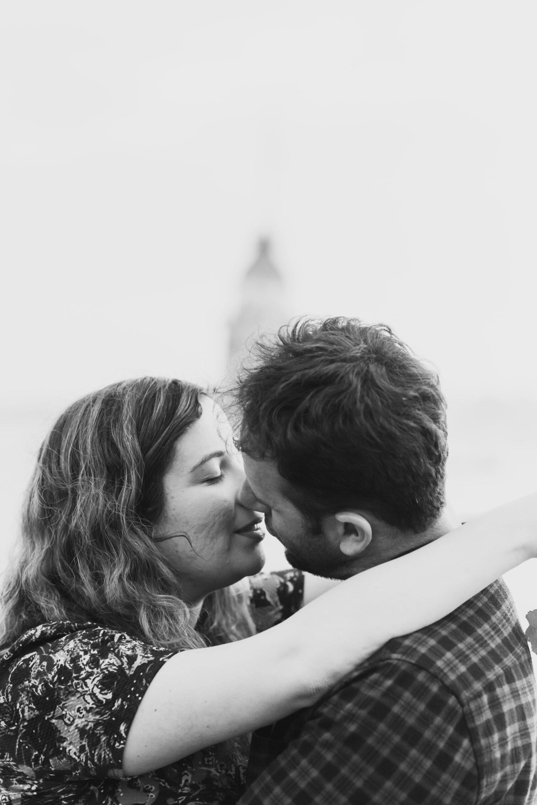 B&W couple photo Maiden's Tower