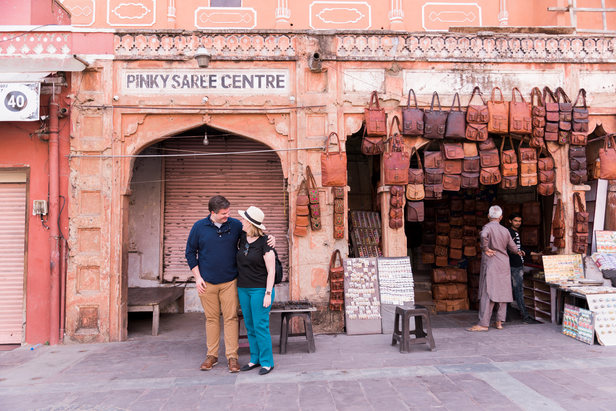 Leather shop in Pink City Jaipur